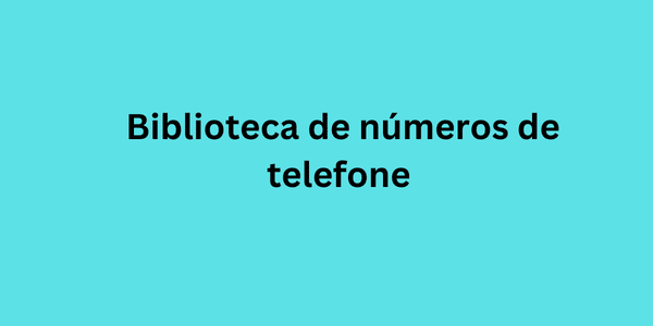 biblioteca de números de telefone