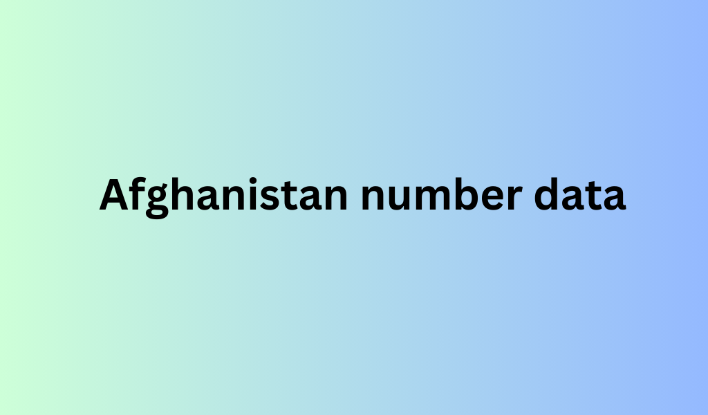 Afghanistan number data