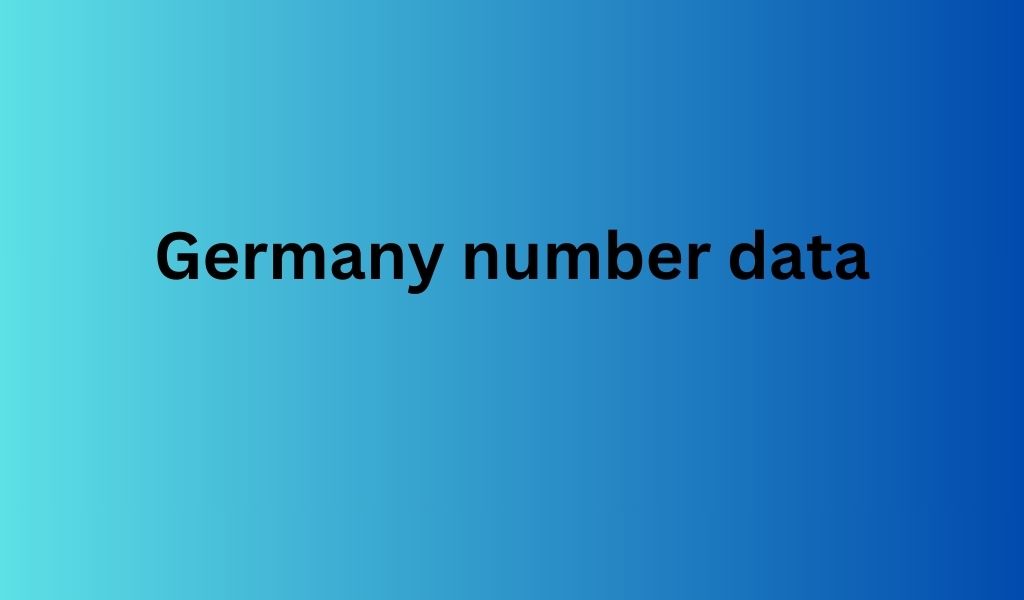 Germany number data