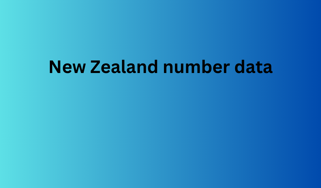 New Zealand number data