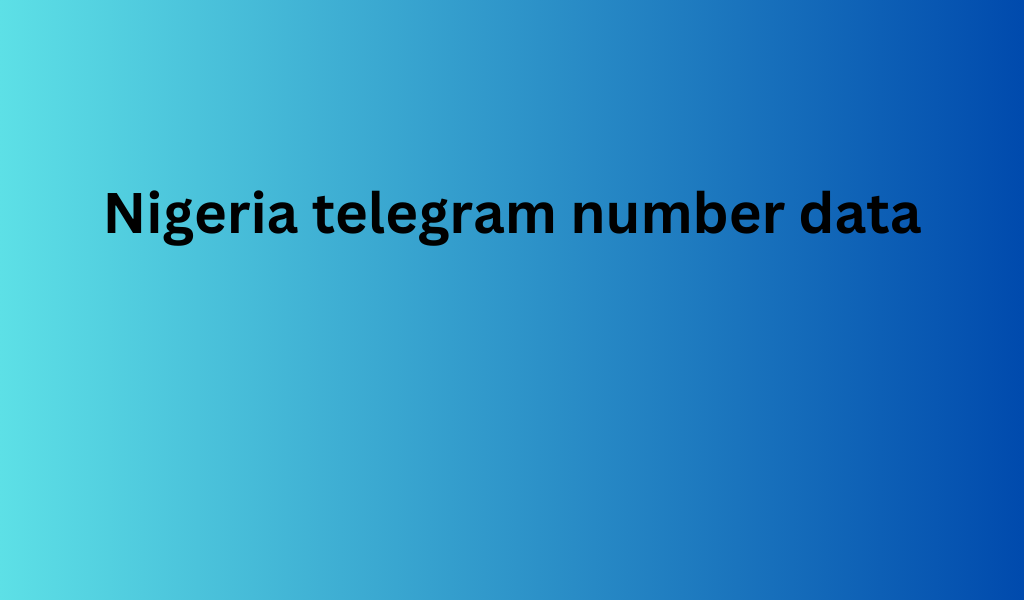 Nigeria telegram number data