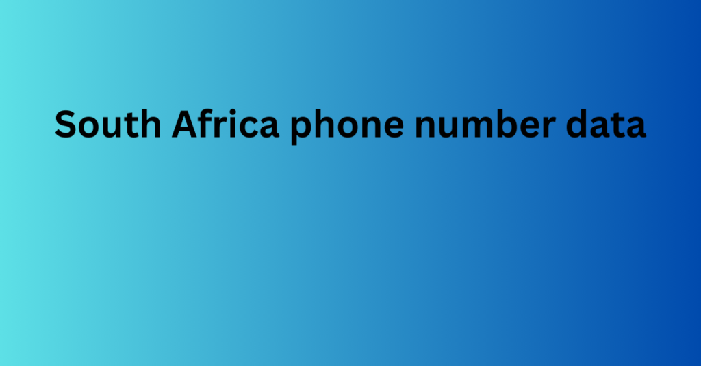 South Africa phone number data